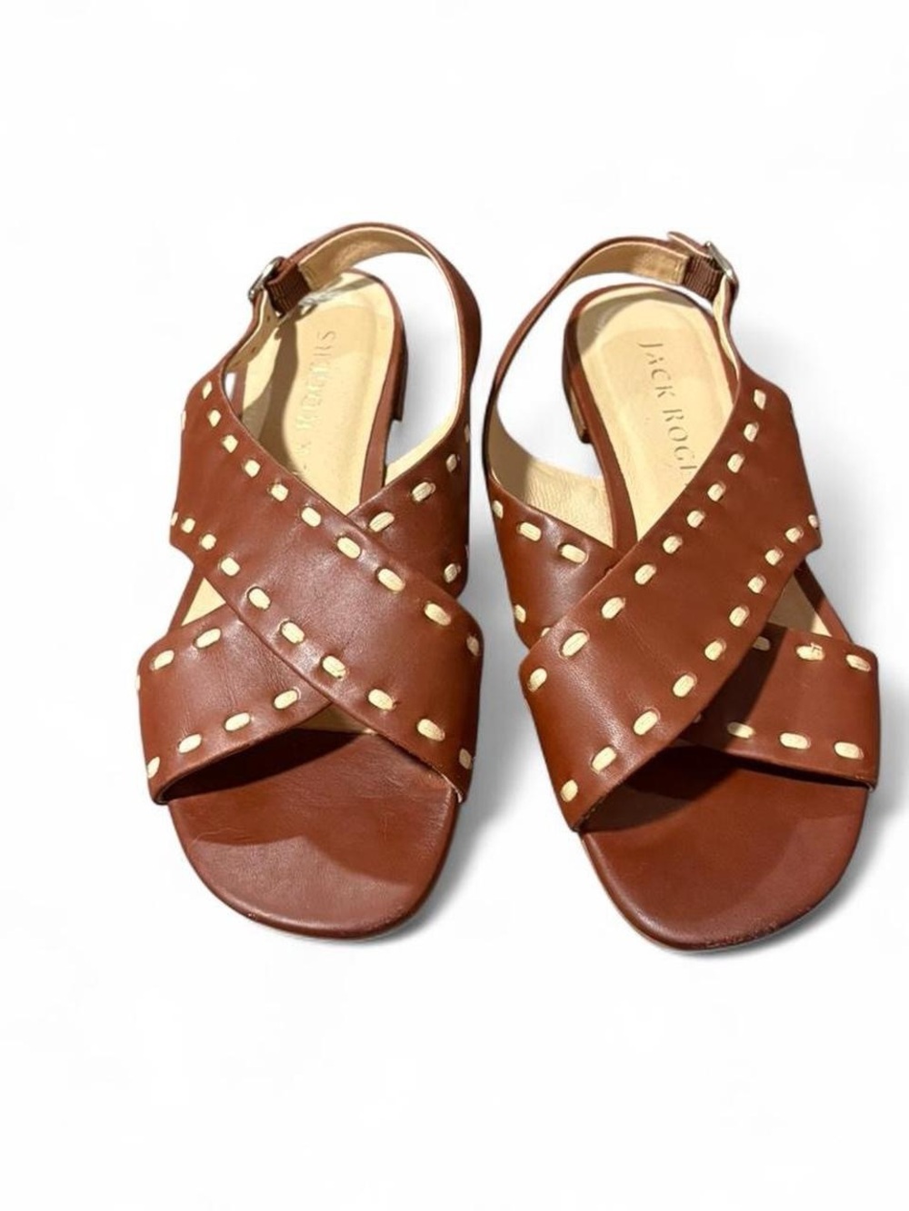 Jack Rogers brown leather cute sandals boho vibes 6